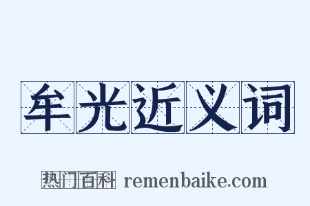 牟光近义词是什么意思的图片